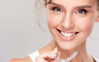 Clear Invisalign aligners used for teeth straightening in Dubai